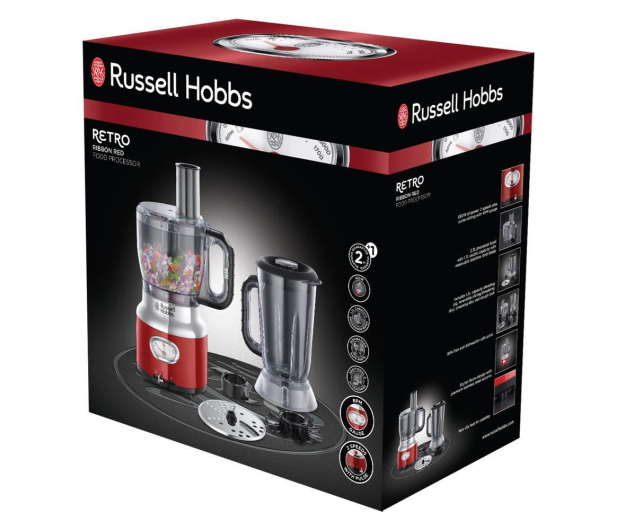 RUSSELL HOBBS Robot kuchenny Retro Food Processor - Red 25180-56 - 453658 - zdjęcie 4